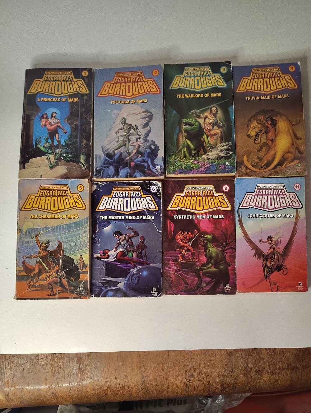 The Martian Tales Of Edgar Rice Burroughs lot 1-6,9,11 Qty 8
